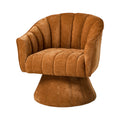 Oikiture Linen Swivel Armchair