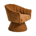 Oikiture Linen Swivel Armchair