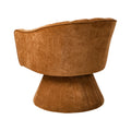 Oikiture Linen Swivel Armchair