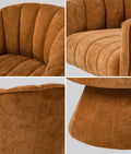 Oikiture Linen Swivel Armchair
