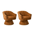 Oikiture Linen Swivel Armchair