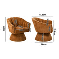 Oikiture Linen Swivel Armchair
