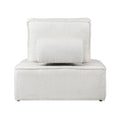 Oikiture TOFU Modular Sofa Lounge Chair Armless Sherpa White - product image 7