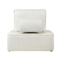 Oikiture 2PCS TOFU Modular Sofa Lounge Chairs Armless Sherpa White - product image 7