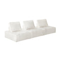 Oikiture 3PCS TOFU Modular Sofa Lounge Chairs Armless Sherpa White - product image 2