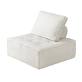 Oikiture 3PCS TOFU Modular Sofa Lounge Chairs Armless Sherpa White - product image 5
