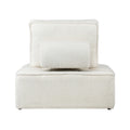 Oikiture 3PCS TOFU Modular Sofa Lounge Chairs Armless Sherpa White - product image 7