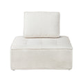 Oikiture 4PCS TOFU Modular Sofa Lounge Chairs Armless Sherpa White - product image 3