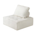 Oikiture 4PCS TOFU Modular Sofa Lounge Chairs Armless Sherpa White - product image 5