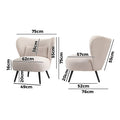Oikiture Corduroy Velvet Lounge Chair