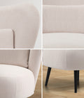 Oikiture Corduroy Velvet Lounge Chair