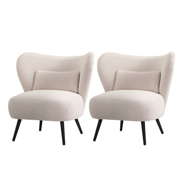 Oikiture Velvet Armchair