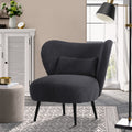 Oikiture Corduroy Velvet Armchair - Grey