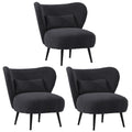 Oikiture Corduroy Velvet Armchair - Grey