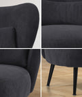 Oikiture Corduroy Velvet Lounge Chair