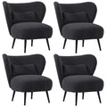 Oikiture Corduroy Velvet Armchair - Grey