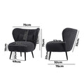 Oikiture Corduroy Velvet Lounge Chair