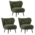 Oikiture Corduroy Velvet Armchair - Green