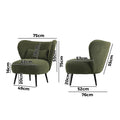 Oikiture Corduroy Velvet Lounge Chair
