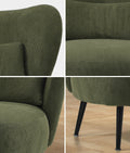 Oikiture Corduroy Velvet Lounge Chair