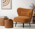 Oikiture Corduroy Velvet Lounge Chair