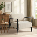 Oikiture Wooden Fabric Armchair