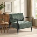 Oikiture Wooden Fabric Armchair