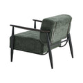 Oikiture Wooden Armchair Lounge Sofa Chair Fabric Accent Armchairs - Green / 2