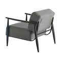 Oikiture Wooden Armchair Lounge Sofa Chair Fabric Accent Armchairs - Grey / 1