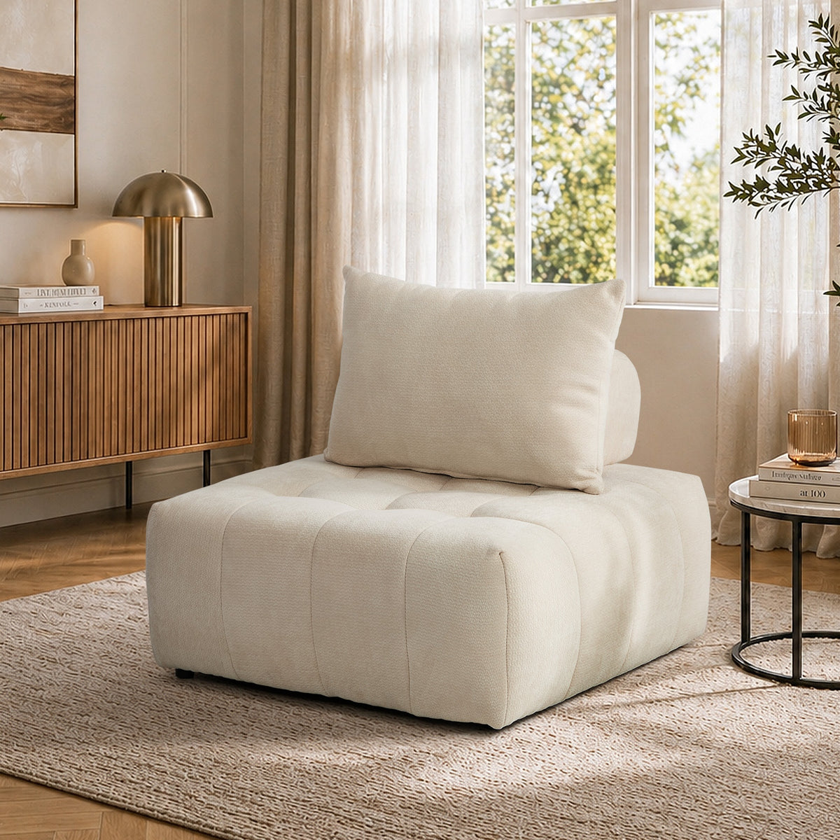 Oikiture Chenille Modular Armchair - Default Title