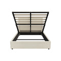 Oikiture Fabric Gas-Lift Bed Frame - Double