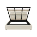 Oikiture Fabric Gas-Lift Bed Frame - King
