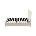 Oikiture Fabric Gas-Lift Bed Frame - King