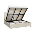 Oikiture Fabric Gas-Lift Bed Frame - King