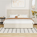 Oikiture Fabric Gas-Lift Bed Frame - King