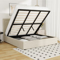 Oikiture Fabric Gas-Lift Bed Frame - King