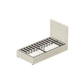 Oikiture Fabric Gas-Lift Bed Frame - King Single