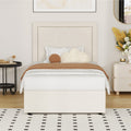 Oikiture Fabric Gas-Lift Bed Frame - King Single
