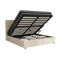 Oikiture Fabric Gas-Lift Bed Frame - Double