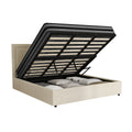 Oikiture Fabric Gas-Lift Bed Frame - King