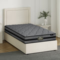 Oikiture Fabric Gas-Lift Bed Frame - King Single