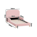 Oikiture Kids Boucle Bed Frame - Single