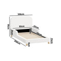 Oikiture Kids Boucle Bed Frame - Single