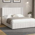 Oikiture Gas-Lift Boucle Bed Frame - Double