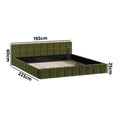 Oikiture Boucle Bed Frame - King