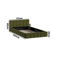 Oikiture Boucle Bed Frame - King Single