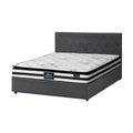 Oikiture Gas-Lift Velvet Bed Frame - Double