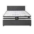 Oikiture Gas-Lift Velvet Bed Frame - King