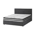 Oikiture Gas-Lift Velvet Bed Frame - King