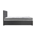 Oikiture Gas-Lift Velvet Bed Frame - King